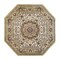Flash Furniture Mersin Collection Persian Style 5x5 Ivory Octagon Area Rug-Olefin Rug with Jute Backing-Hallway, Entryway, Bedroom, Living Room